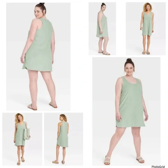 A New Day 2X plus size green terry cloth dress NWT A New Day 2X plus size green terry cloth dress NWT